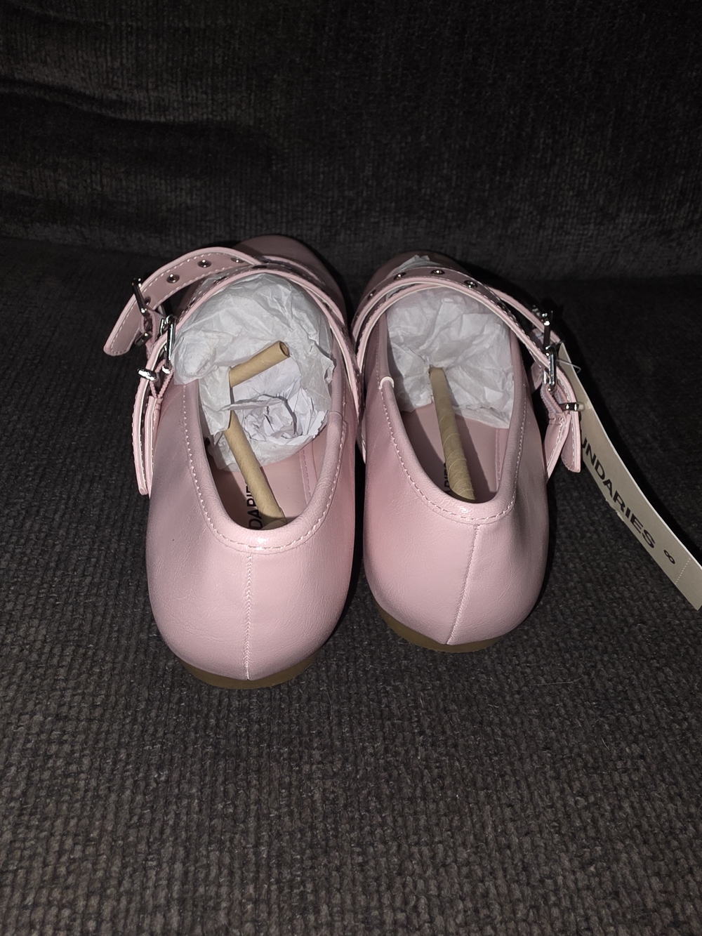 No Boundaries Pink Studded Double-Strap Mary Jane Flats - Picture 4 of 8